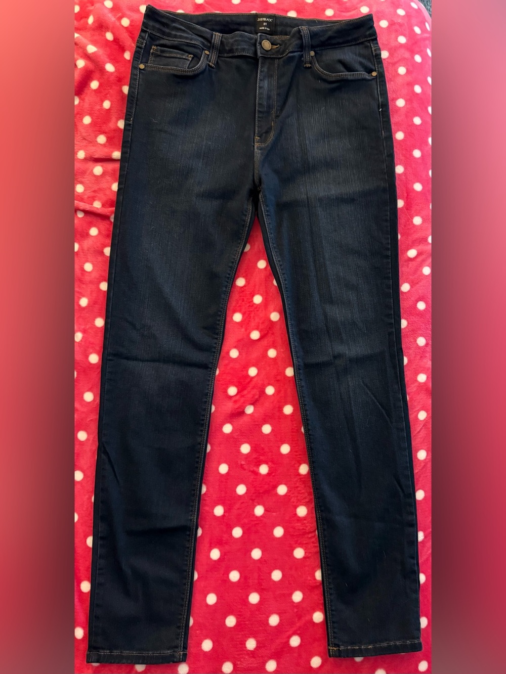 JUST BLACK Jeans 31 Dark Wash High Rise Skinny Stretch Denim
